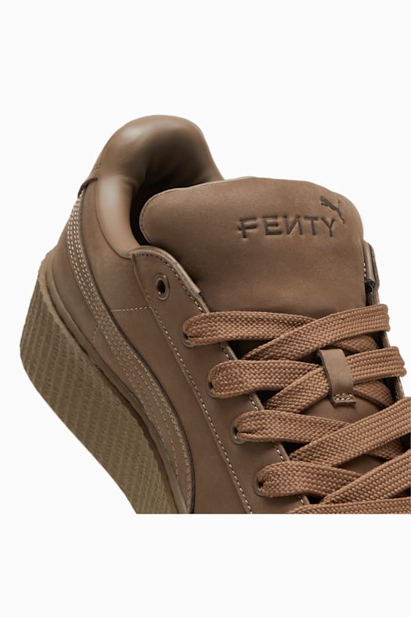 FENTY x PUMA Creeper Phatty Earth Tone Sneakers Unisex, Totally Taupe-PUMA Gold-Warm White, extralarge