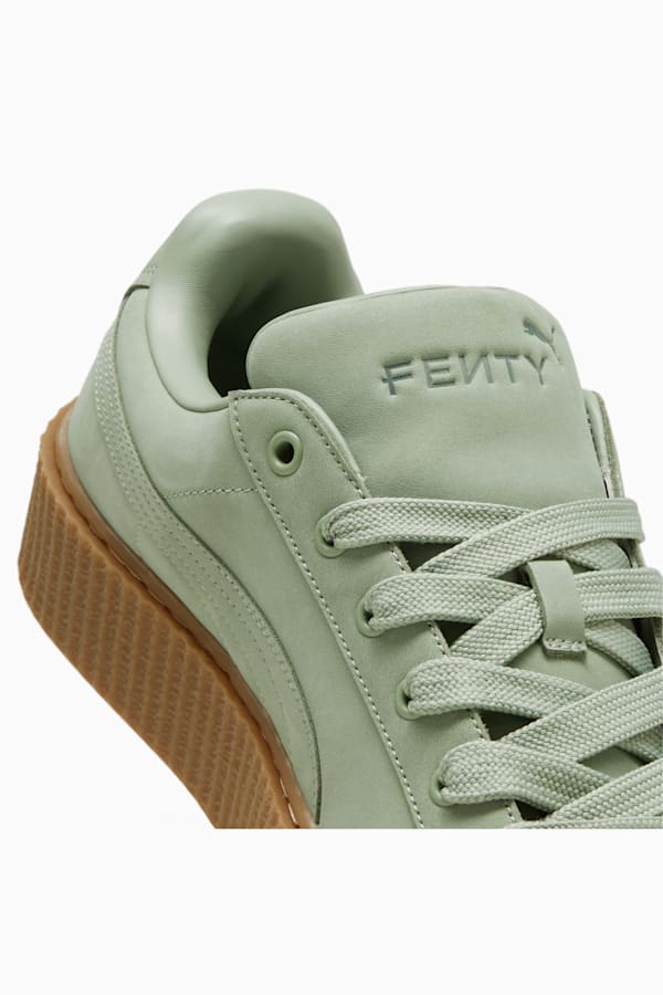 FENTY x PUMA Creeper Phatty Earth Tone Sneakers Unisex, Green Fog-PUMA Gold-Gum, extralarge