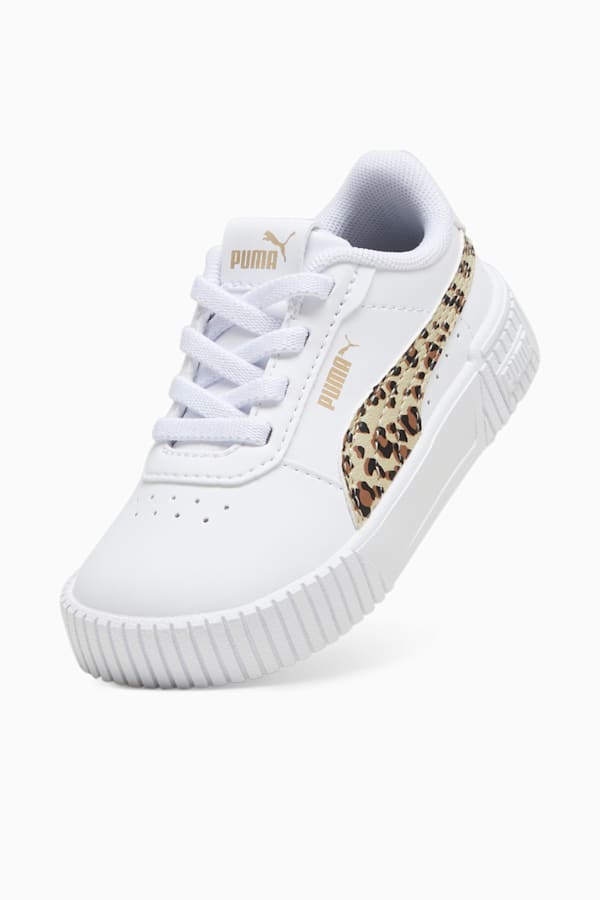 Carina 2.0 Animal Update Toddler Sneakers, PUMA White-Putty-PUMA Gold, extralarge