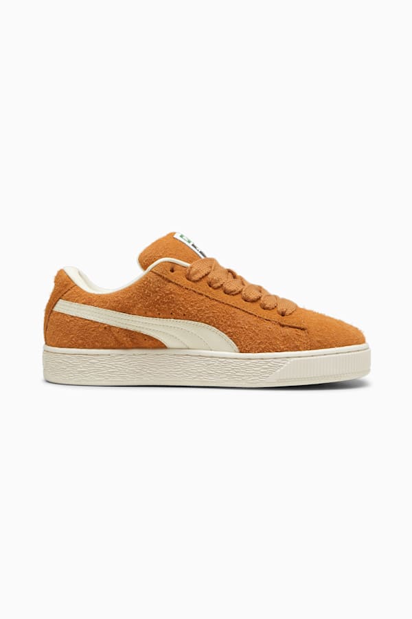 Suede XL Hairy Sneakers, Caramel Latte-Frosted Ivory, extralarge