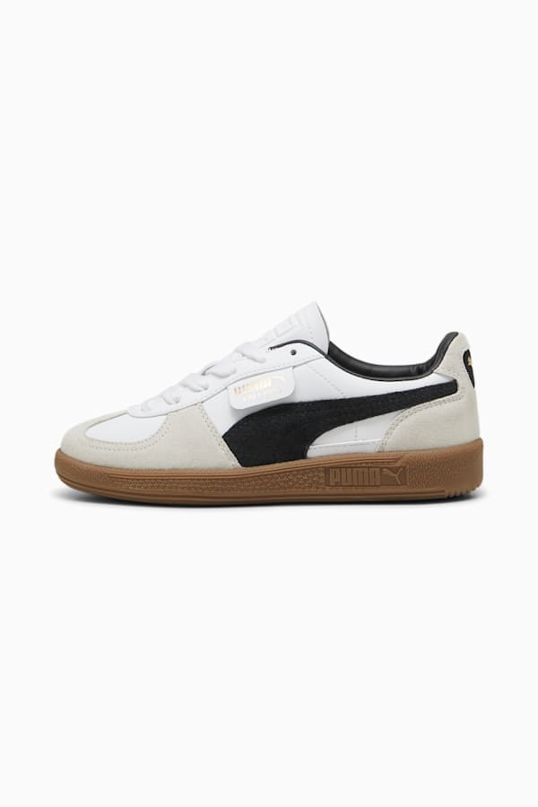 Palermo Leather Sneakers Youth, PUMA White-Vapor Gray-Gum, extralarge