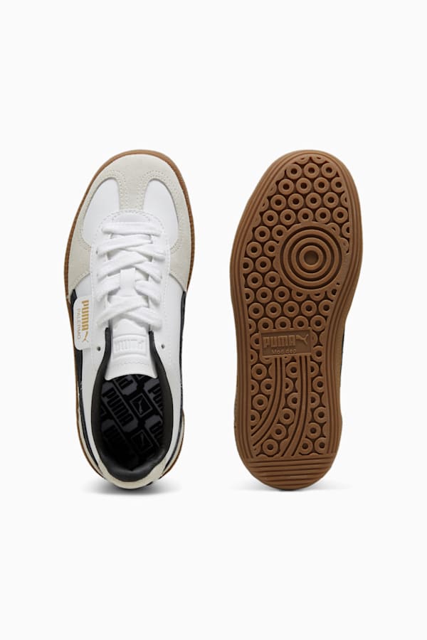 Palermo Leather Sneakers Youth, PUMA White-Vapor Gray-Gum, extralarge