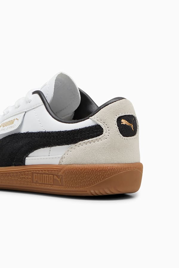 Palermo Leather Sneakers Kids, PUMA White-Vapor Gray-Gum, extralarge