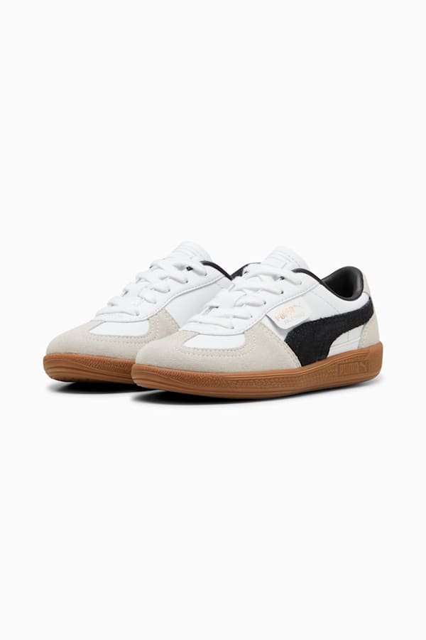 Palermo Leather Sneakers Kids, PUMA White-Vapor Gray-Gum, extralarge