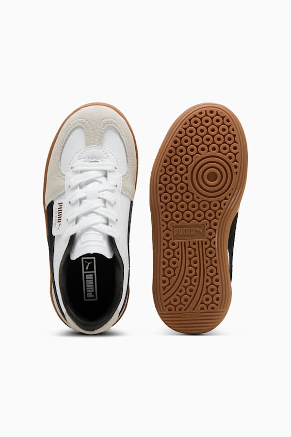 Palermo Leather Sneakers Kids, PUMA White-Vapor Gray-Gum, extralarge
