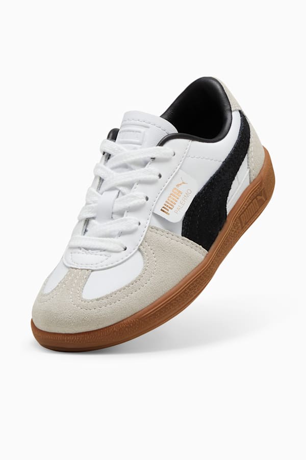 Palermo Leather Sneakers Kids, PUMA White-Vapor Gray-Gum, extralarge