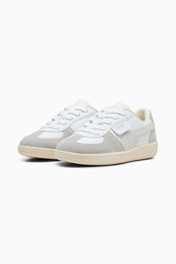 Palermo Leather Sneakers Kids, PUMA White-Cool Light Gray-Sugared Almond, extralarge