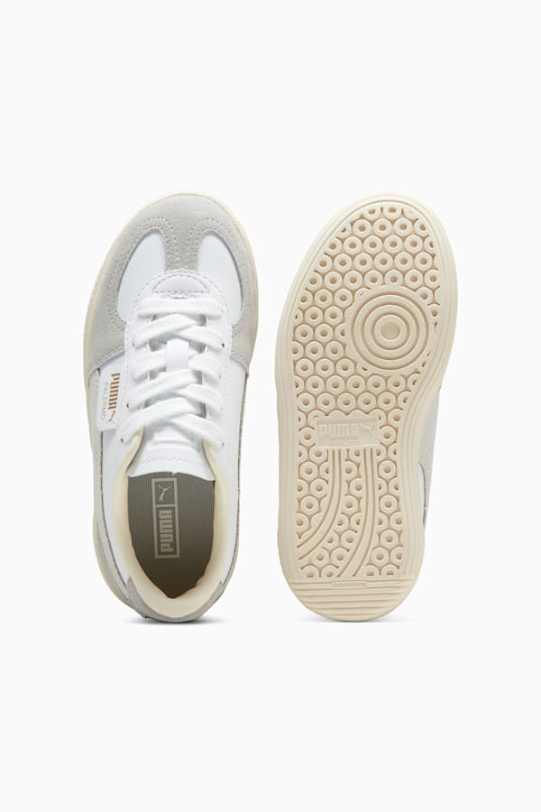 Palermo Leather Sneakers Kids, PUMA White-Cool Light Gray-Sugared Almond, extralarge