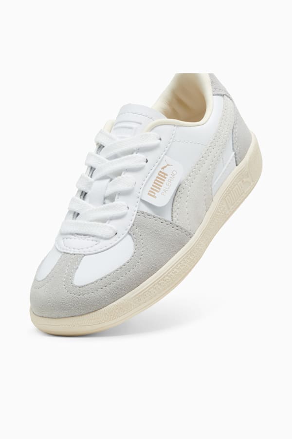 Palermo Leather Sneakers Kids, PUMA White-Cool Light Gray-Sugared Almond, extralarge
