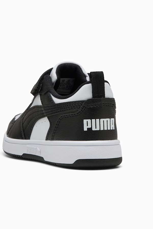 Puma Rebound V6 Lo Kids' Sneakers, PUMA White-PUMA Black, extralarge