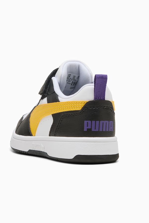 Puma Rebound V6 Lo Kids' Sneakers, PUMA Black-Yellow Sizzle-PUMA White, extralarge