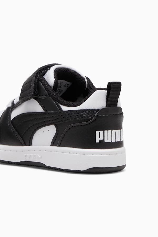 PUMA Rebound v6 Lo Toddlers' Sneakers, PUMA White-PUMA Black, extralarge