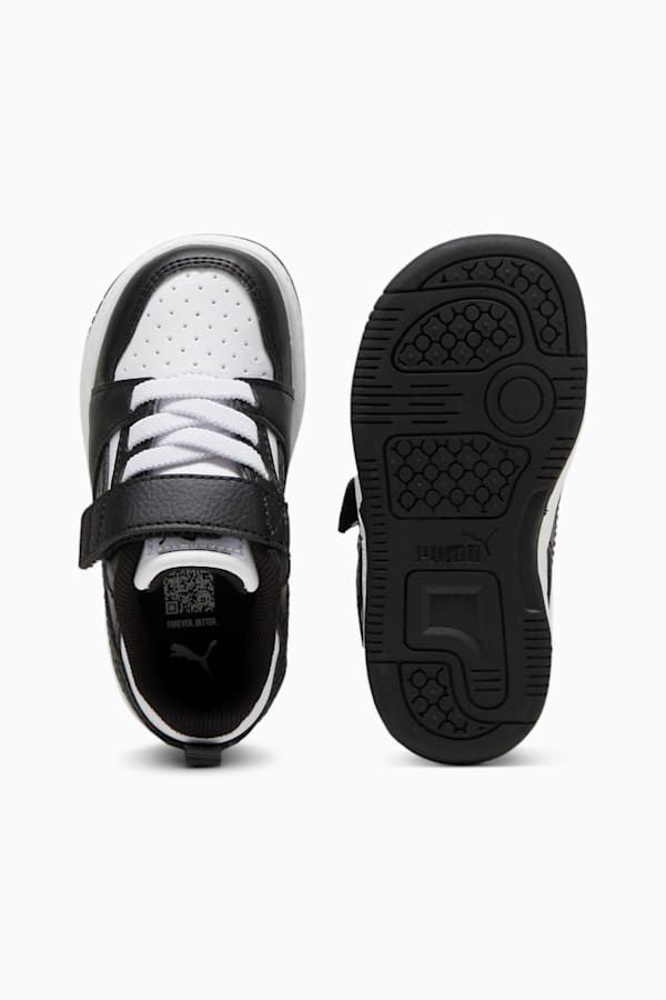 PUMA Rebound v6 Lo Toddlers' Sneakers, PUMA White-PUMA Black, extralarge