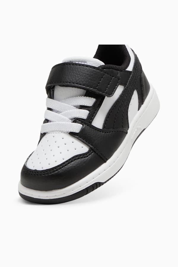 PUMA Rebound v6 Lo Toddlers' Sneakers, PUMA White-PUMA Black, extralarge