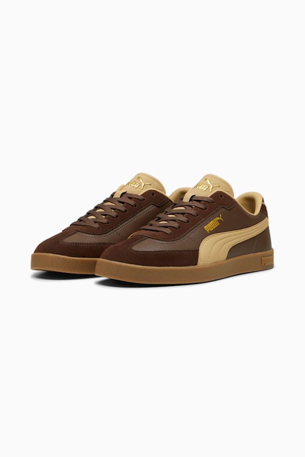 PUMA Club II Era Sneakers Unisex, Espresso Brown-Sand Dune-PUMA Gold, extralarge