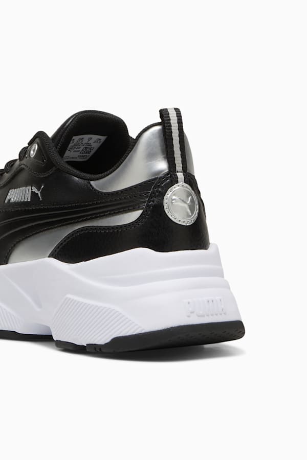 Cassia Rose Metallic Dream Sneakers Women, PUMA Black-PUMA Silver-Matte Silver-PUMA White, extralarge