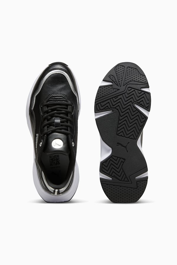 Cassia Rose Metallic Dream Sneakers Women, PUMA Black-PUMA Silver-Matte Silver-PUMA White, extralarge