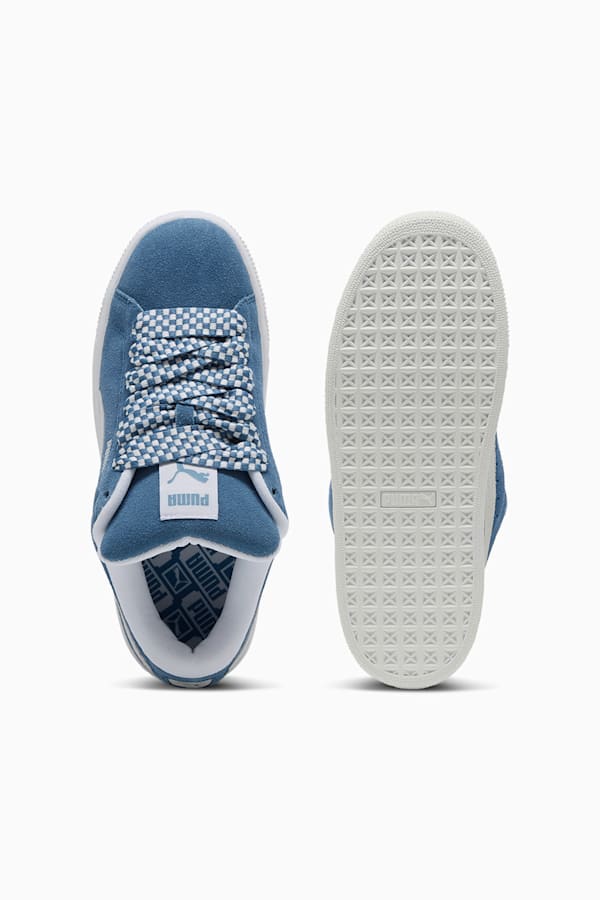 Suede XL Lace Sneakers Women, Blue Horizon-PUMA White, extralarge