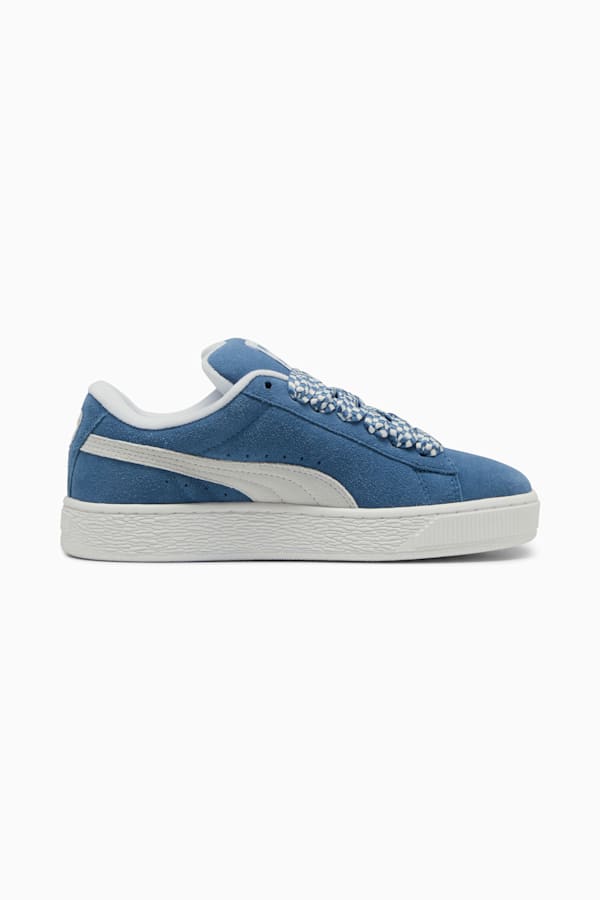 Suede XL Lace Sneakers Women, Blue Horizon-PUMA White, extralarge