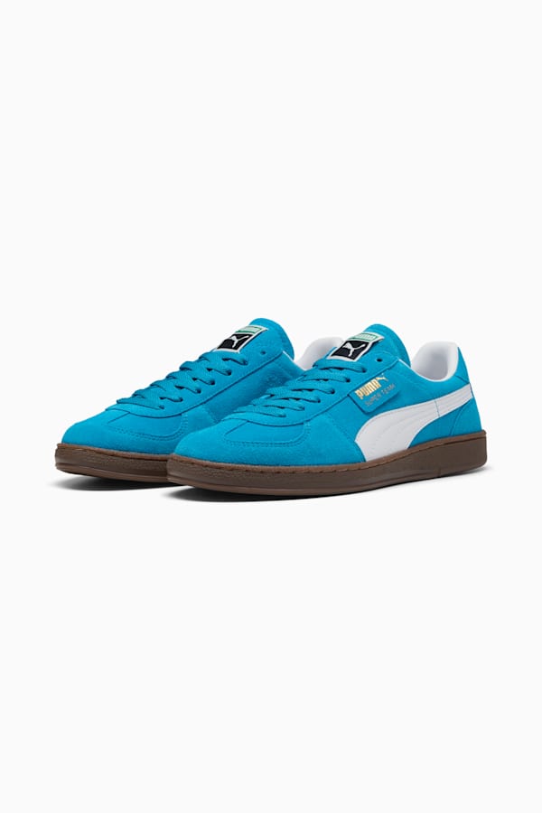Super Team Suede Sneakers Unisex, Tropical Blue-PUMA White, extralarge-GBR