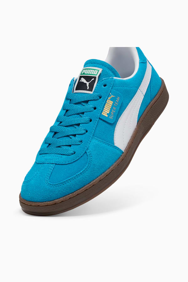 Super Team Suede Sneakers Unisex, Tropical Blue-PUMA White, extralarge-GBR
