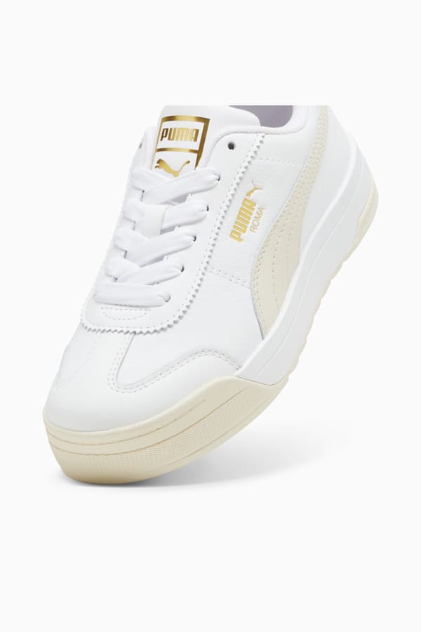 Roma Feminine Sneakers Women, PUMA White-Alpine Snow, extralarge