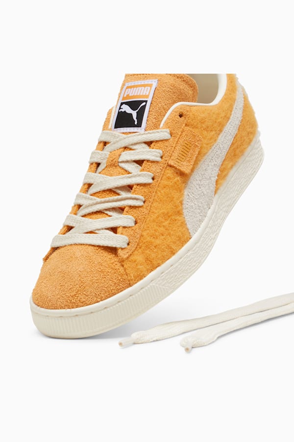 Suede Mohair Sneakers Unisex, Ginger Tea-Frosted Ivory, extralarge