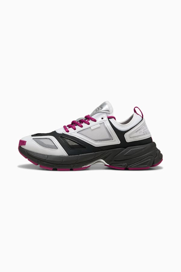 PUMA x MÁS TIEMPO Velophasis NU Sneakers, Feather Gray-PUMA Black-Magenta Gleam, extralarge