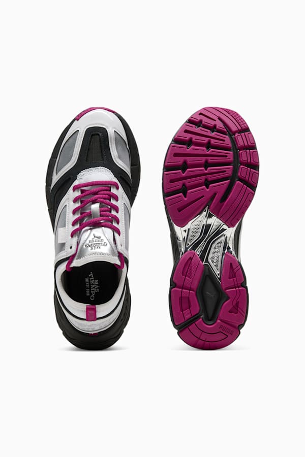 PUMA x MÁS TIEMPO Velophasis NU Sneakers, Feather Gray-PUMA Black-Magenta Gleam, extralarge