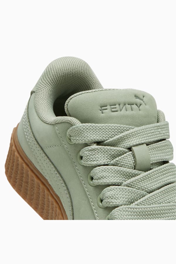 FENTY x PUMA Creeper Phatty Earth Tone Sneakers Kids, Green Fog-PUMA Gold-Gum, extralarge
