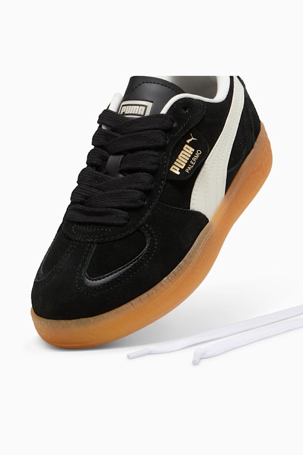 Palermo Moda Xtra Gum Sneakers Women, PUMA Black-Frosted Ivory-PUMA Gold, extralarge