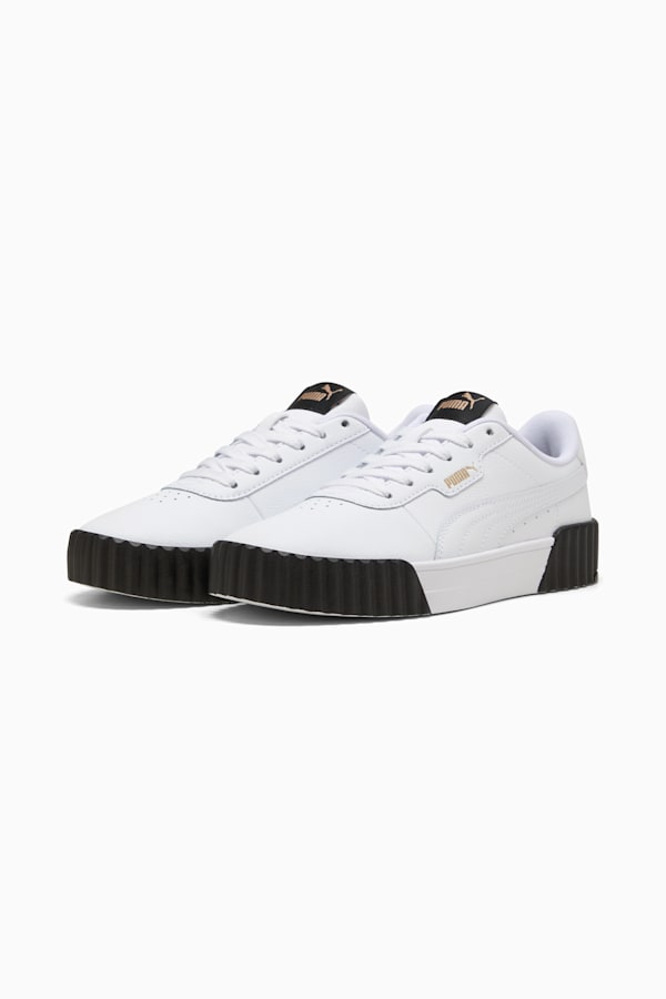 Carina 3.0 Sneakers Women, PUMA White-PUMA Gold-PUMA Black, extralarge-GBR
