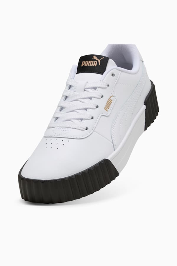 Carina 3.0 Sneakers Women, PUMA White-PUMA Gold-PUMA Black, extralarge-GBR