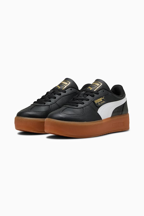 Palermo Elevata Leather Sneakers Women, PUMA Black-Gum, extralarge