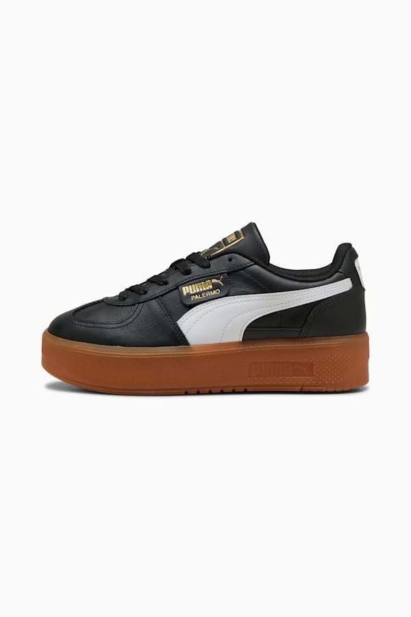 Palermo Elevata Leather Sneakers Women, PUMA Black-Gum, extralarge