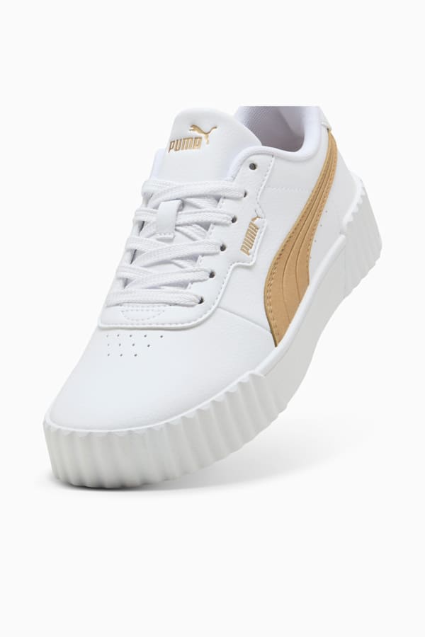 Carina 3.0 Aqua Metallics Sneakers Women, PUMA White-Light Sand-PUMA Gold, extralarge