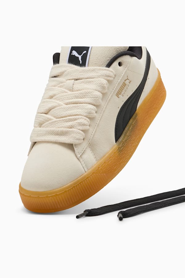 Suede XL Dark Risk Sneakers Unisex, Alpine Snow-PUMA Black, extralarge