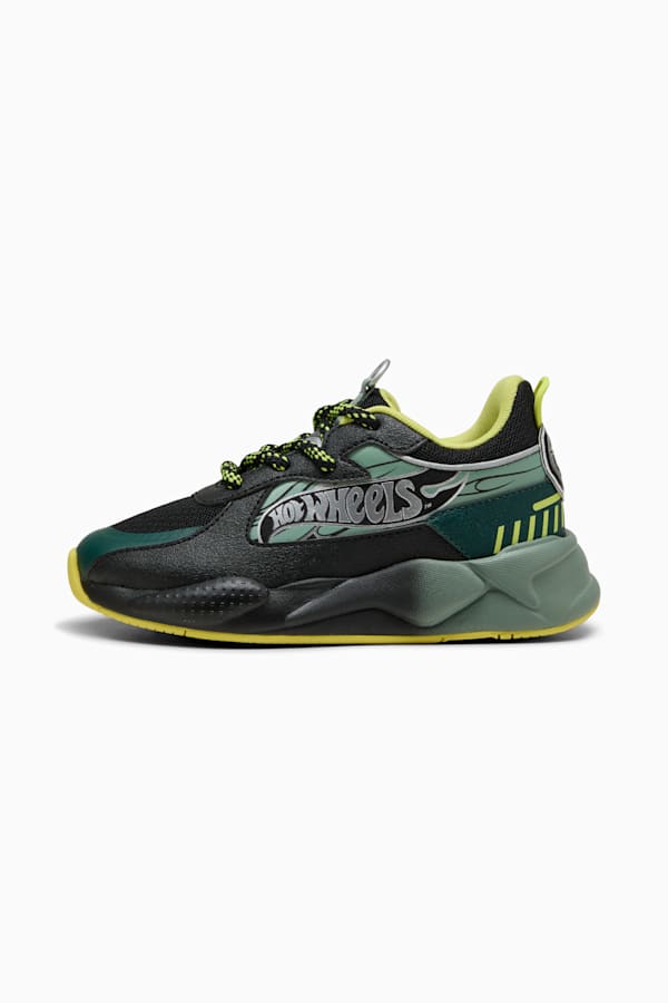 PUMA x HOT WHEELS™ RS-X Sneakers Kids, PUMA Black-Green Moon, extralarge