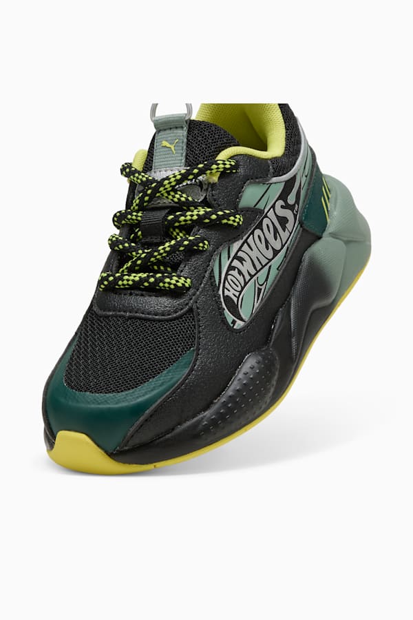 PUMA x HOT WHEELS™ RS-X Sneakers Kids, PUMA Black-Green Moon, extralarge