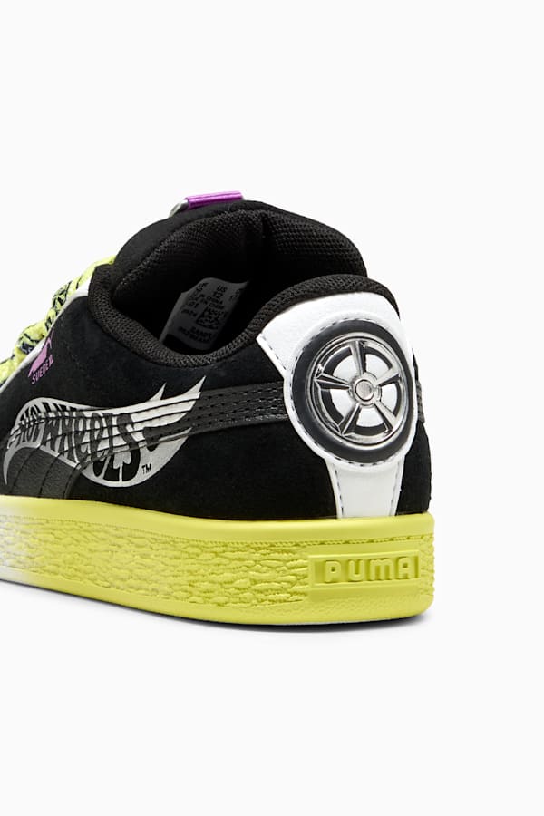 PUMA x HOT WHEELS™ Suede XL Sneakers Kids, PUMA Black-PUMA White-Lemon Sherbert, extralarge