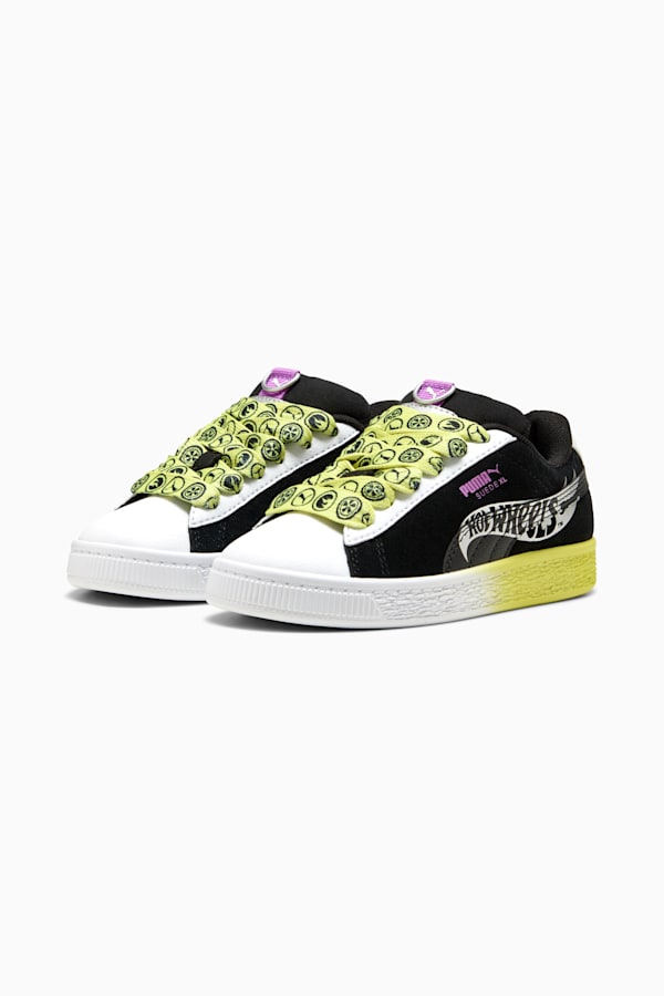 PUMA x HOT WHEELS™ Suede XL Sneakers Kids, PUMA Black-PUMA White-Lemon Sherbert, extralarge