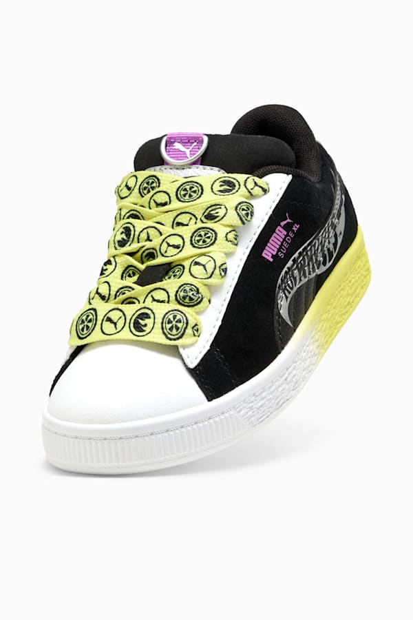 PUMA x HOT WHEELS™ Suede XL Sneakers Kids, PUMA Black-PUMA White-Lemon Sherbert, extralarge