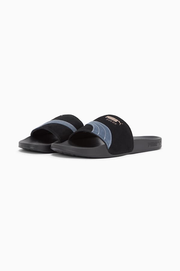 PUMA x DAVIDO Leadcat 2.0 Suede Slides Unisex, PUMA Black-Club Navy-Rose Gold, extralarge-GBR