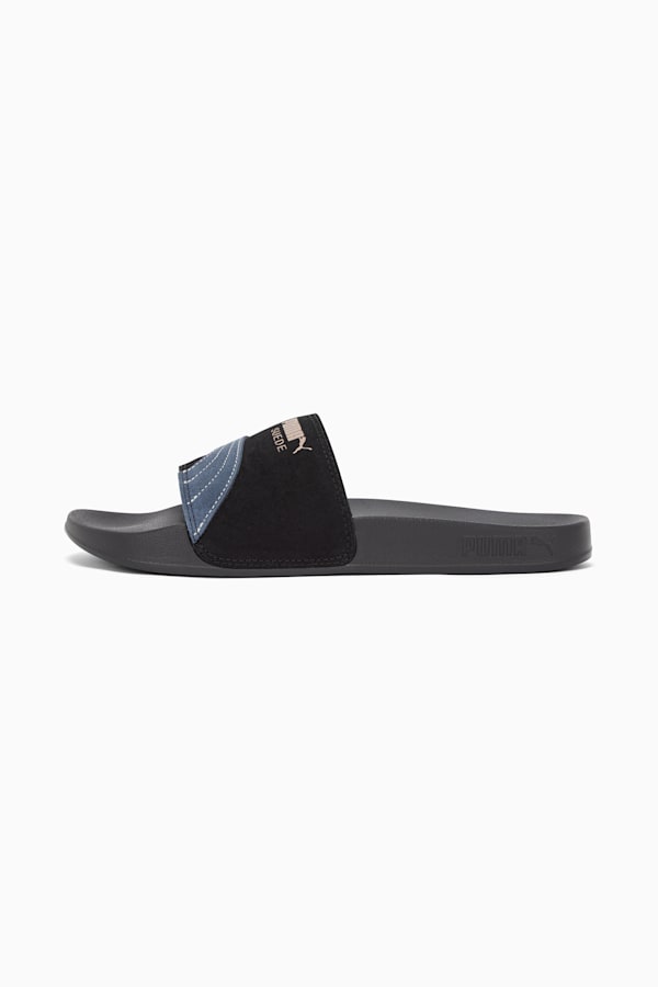 PUMA x DAVIDO Leadcat 2.0 Suede Slides Unisex, PUMA Black-Club Navy-Rose Gold, extralarge-GBR
