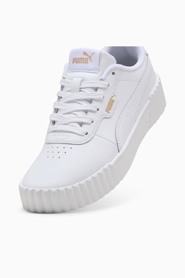 Carina 3.0 Sneakers Youth, PUMA White-PUMA Gold, extralarge