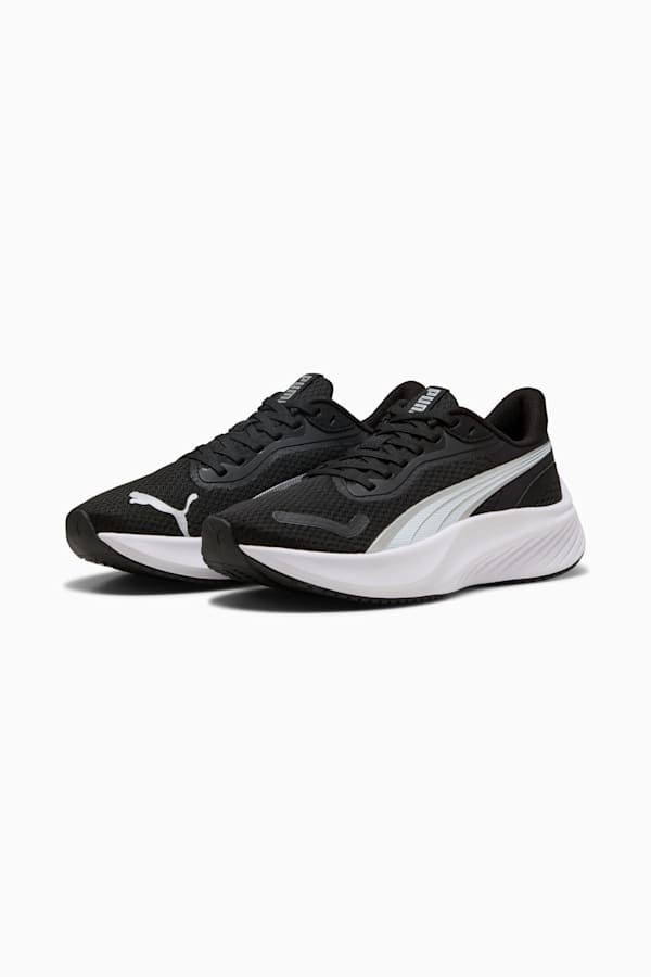 Pounce Lite Running Shoes Youth, PUMA Black-PUMA White-PUMA Silver, extralarge-GBR