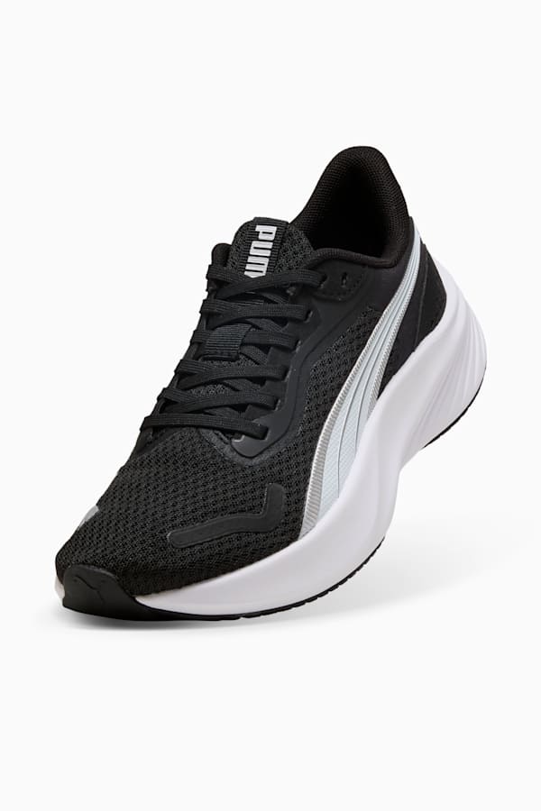 Pounce Lite Running Shoes Youth, PUMA Black-PUMA White-PUMA Silver, extralarge-GBR