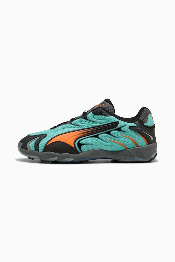 Inhale Sneakers Unisex, Aquatic-Orange Glo, extralarge