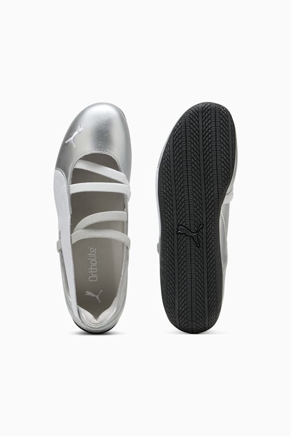 Speedcat Ballet Metallic Shoes Women, PUMA Silver-PUMA White, extralarge
