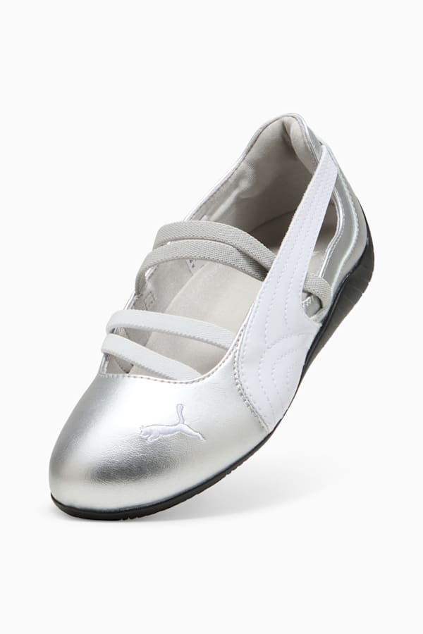 Speedcat Ballet Metallic Shoes Women, PUMA Silver-PUMA White, extralarge